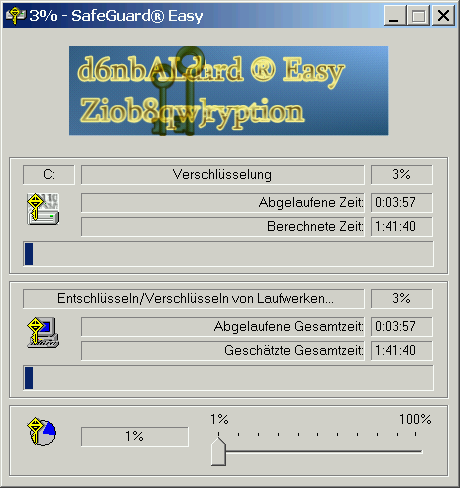 SGE während der Verschlüsselung