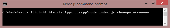 Command line execution